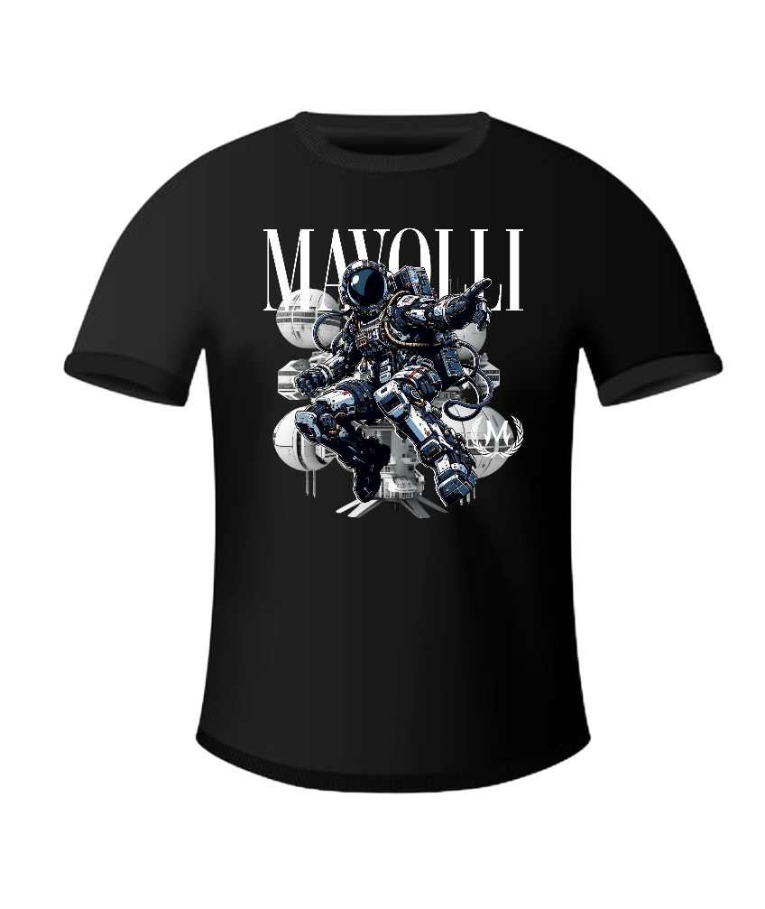 Mavolli Retro Astronaut Inspired (Blk) T-shirt